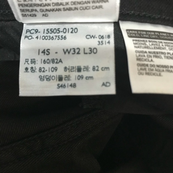 Levis 505 Straight Leg Jeans Black Size 32 - Picture 13 of 14